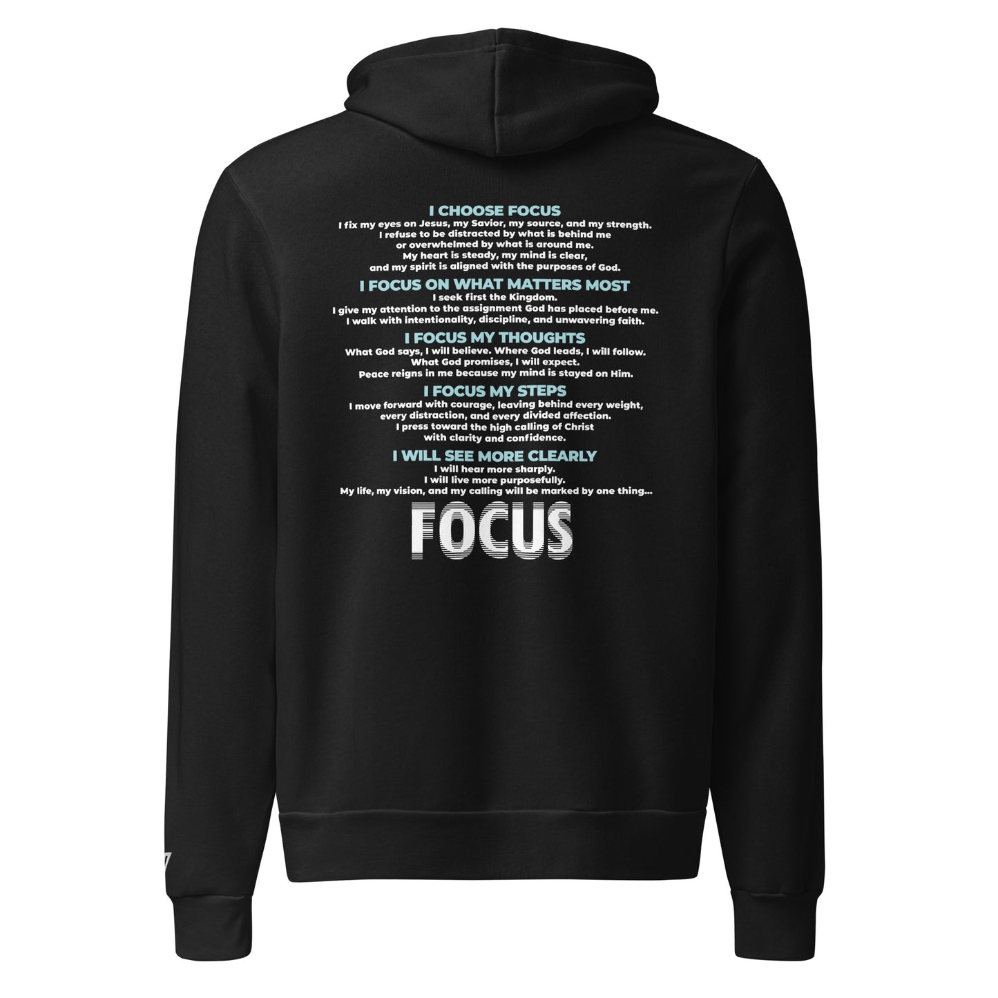 Focus Hoodie: White Logo