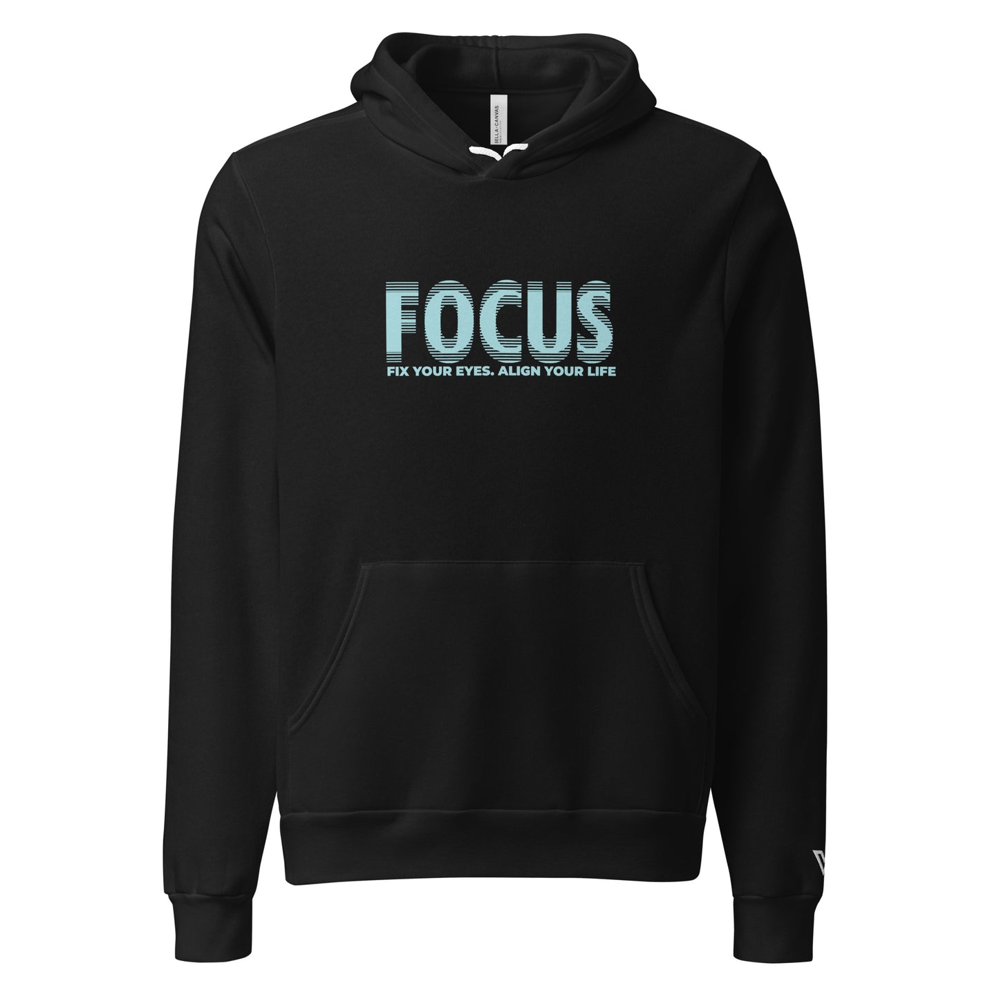 Focus Hoodie: Teal Logo