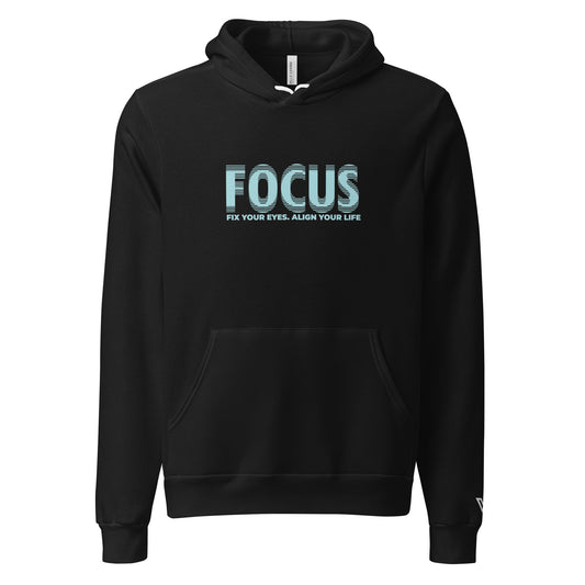Focus Hoodie: Teal Logo